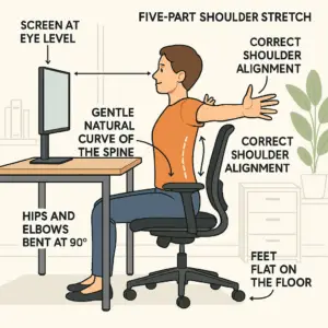 desk sitting posture neck back pain