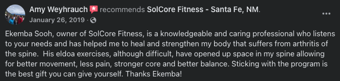 ELDOA. Amy W testimonial