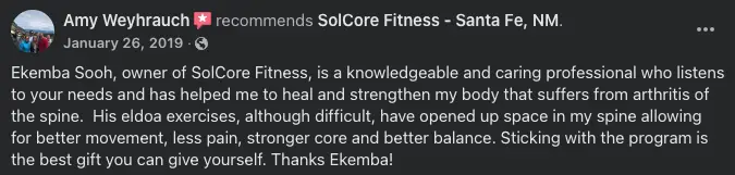 ELDOA. Amy W testimonial