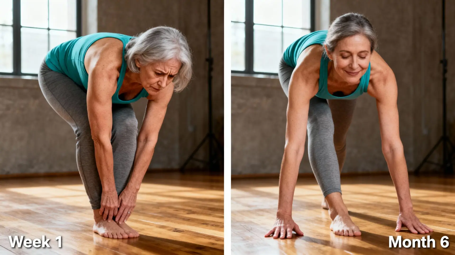 Why quick fixes fail. Image of woman in her 60's showing how it takes time to see progress.