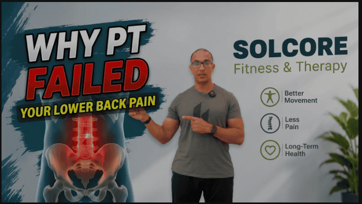 Person demonstrating a corrective core exercise for chronic back pain relief